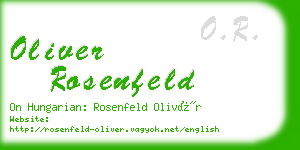 oliver rosenfeld business card